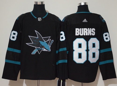 Adidas Men San Jose Sharks 88 Brent Burns Black Alternate Authentic Stitched NHL Jersey